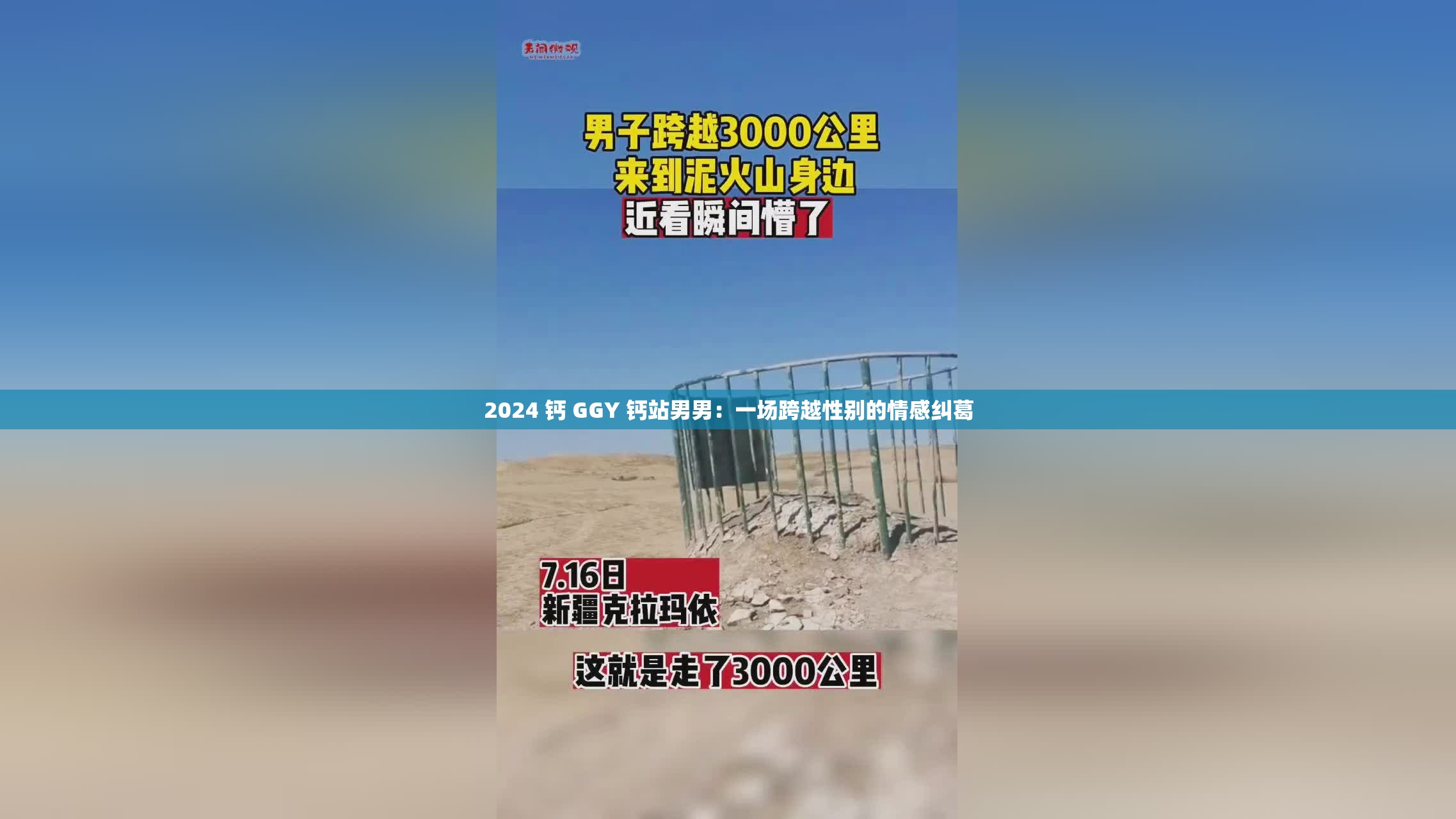 2024 钙 GGY 钙站男男：一场跨越性别的情感纠葛