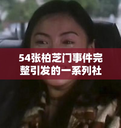 54张柏芝门事件完整引发的一系列社会影响与思考