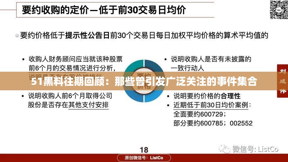 51黑料往期回顾：那些曾引发广泛关注的事件集合