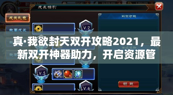 真·我欲封天双开攻略2021，最新双开神器助力，开启资源管理全新纪元