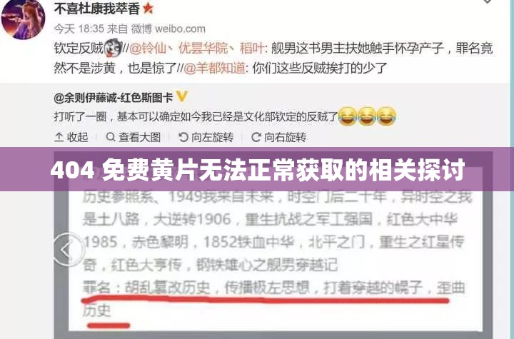 404 免费黄片无法正常获取的相关探讨