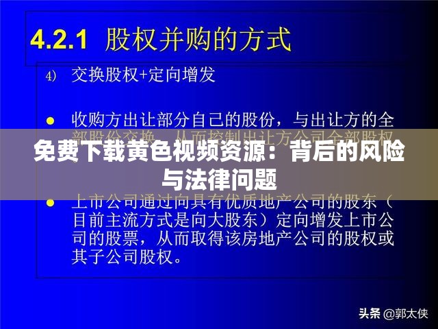 免费下载黄色视频资源：背后的风险与法律问题