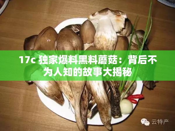 17c 独家爆料黑料蘑菇：背后不为人知的故事大揭秘