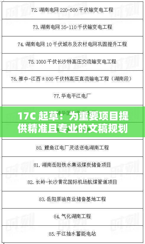 17C 起草：为重要项目提供精准且专业的文稿规划