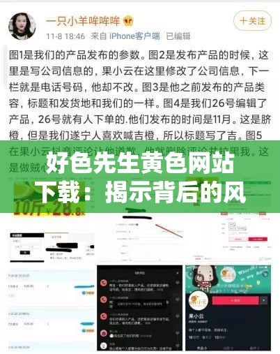 好色先生黄色网站下载：揭示背后的风险与危害