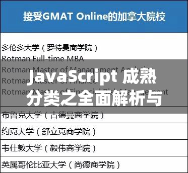 JavaScript 成熟分类之全面解析与应用探讨