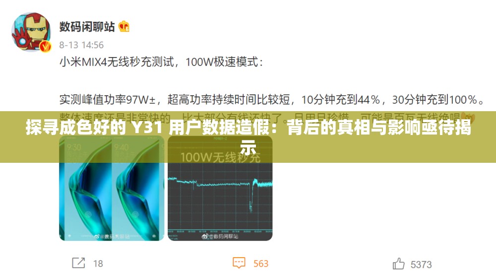 探寻成色好的 Y31 用户数据造假：背后的真相与影响亟待揭示