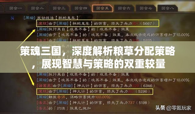 策魂三国，深度解析粮草分配策略，展现智慧与策略的双重较量