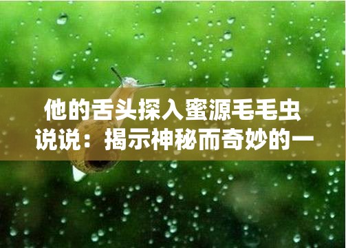 他的舌头探入蜜源毛毛虫说说：揭示神秘而奇妙的一幕