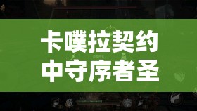 卡噗拉契约中守序者圣器的功能、作用与深层含义全面深度解析