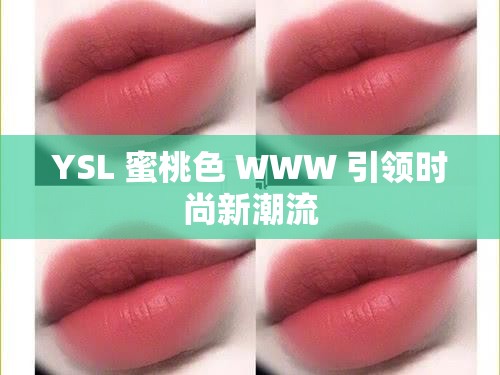 YSL 蜜桃色 WWW 引领时尚新潮流