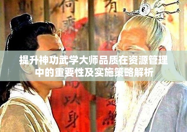 提升神功武学大师品质在资源管理中的重要性及实施策略解析