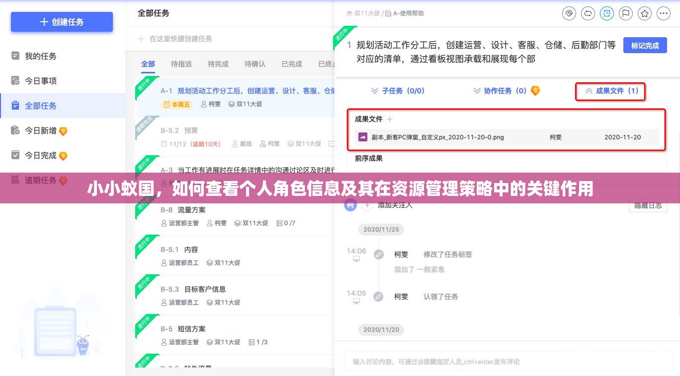 小小蚁国，如何查看个人角色信息及其在资源管理策略中的关键作用