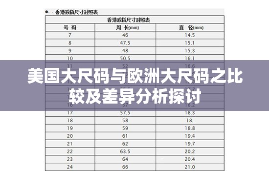 美国大尺码与欧洲大尺码之比较及差异分析探讨