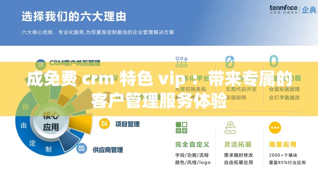 成免费 crm 特色 vip ：带来专属的客户管理服务体验