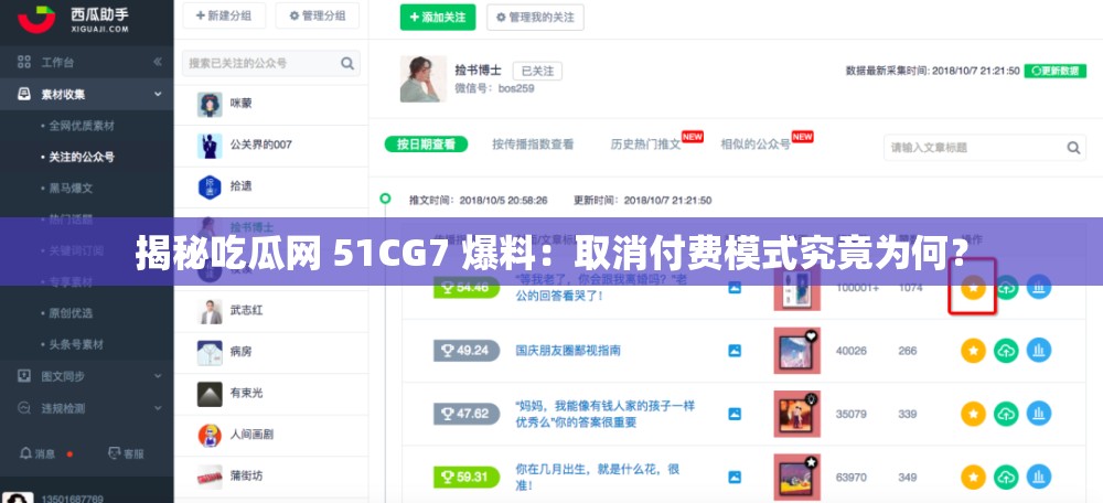 揭秘吃瓜网 51CG7 爆料：取消付费模式究竟为何？