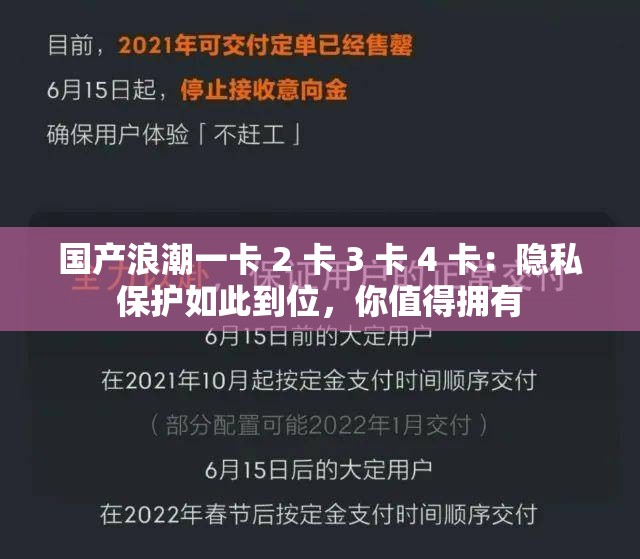 国产浪潮一卡 2 卡 3 卡 4 卡：隐私保护如此到位，你值得拥有