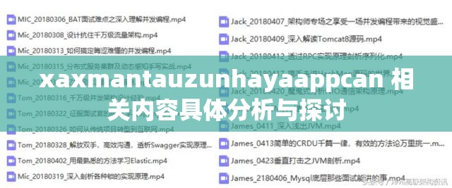 xaxmantauzunhayaappcan 相关内容具体分析与探讨