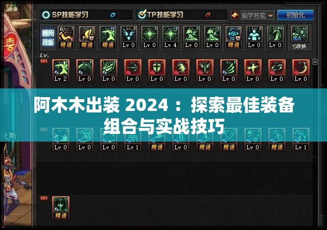 阿木木出装 2024 ：探索最佳装备组合与实战技巧