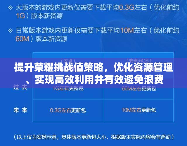 提升荣耀挑战值策略，优化资源管理、实现高效利用并有效避免浪费