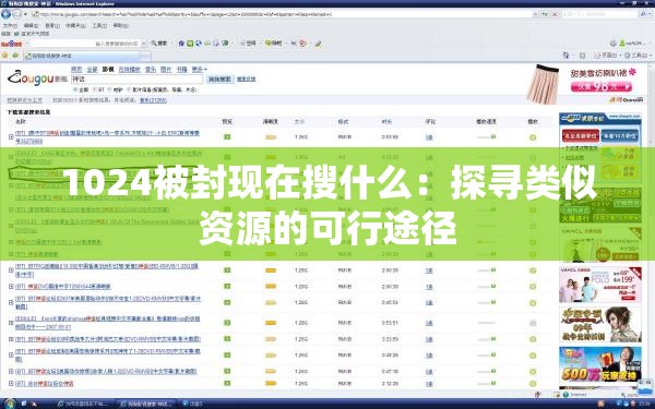 1024被封现在搜什么：探寻类似资源的可行途径