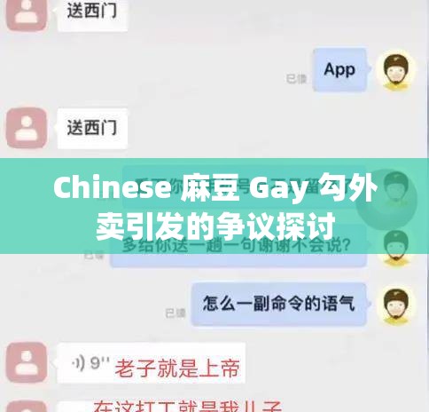 Chinese 麻豆 Gay 勾外卖引发的争议探讨