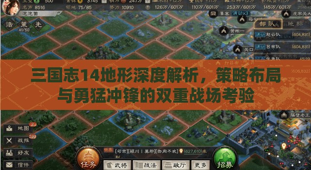 三国志14地形深度解析，策略布局与勇猛冲锋的双重战场考验