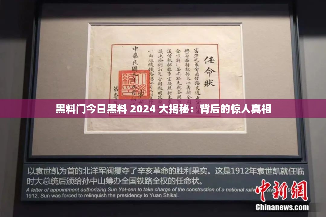 黑料门今日黑料 2024 大揭秘：背后的惊人真相