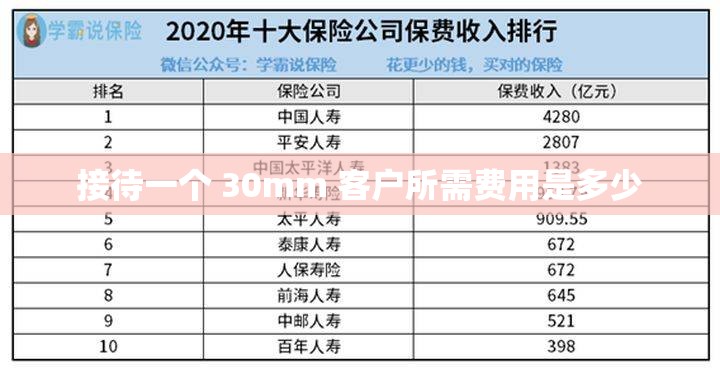 接待一个 30mm 客户所需费用是多少