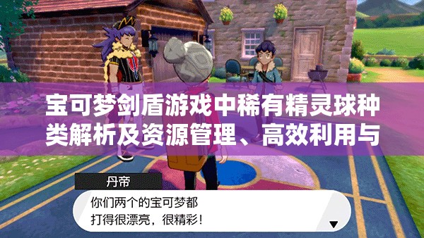 宝可梦剑盾游戏中稀有精灵球种类解析及资源管理、高效利用与最大化价值策略