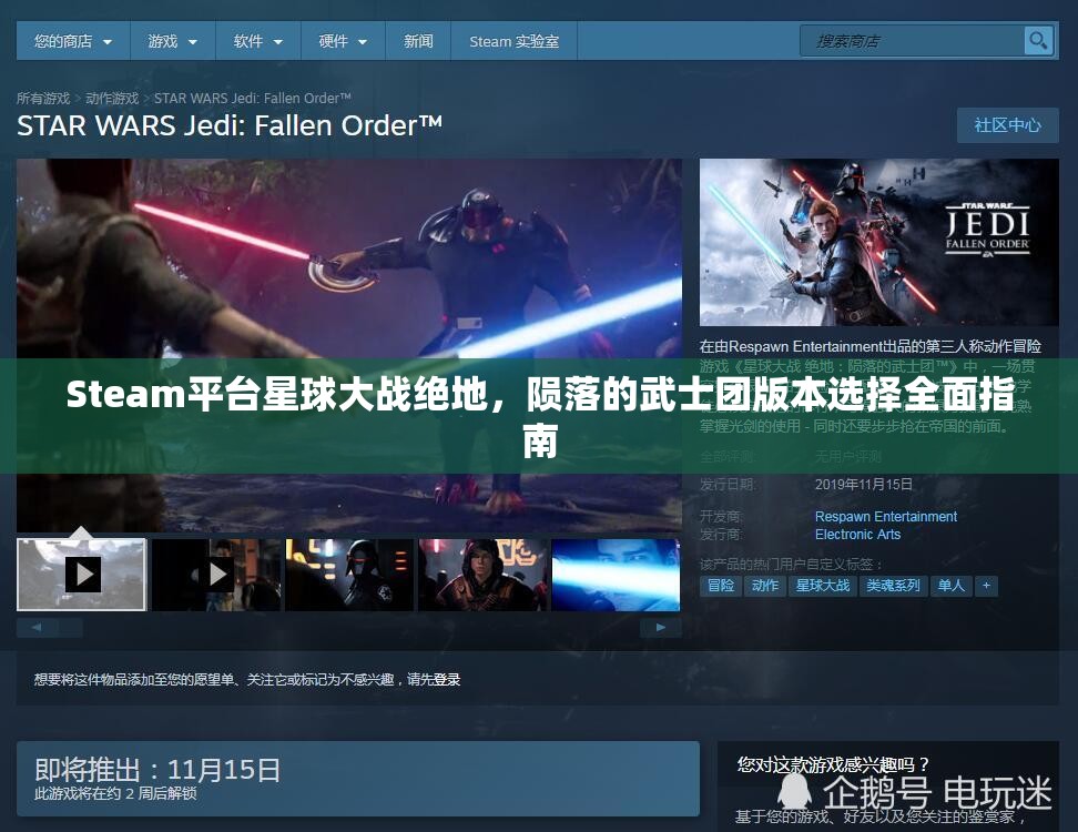 Steam平台星球大战绝地，陨落的武士团版本选择全面指南