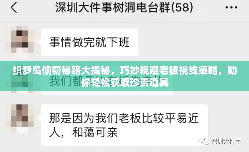 织梦岛偷窃秘籍大揭秘，巧妙规避老板视线策略，助你轻松获取珍贵道具