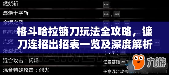 格斗哈拉镰刀玩法全攻略，镰刀连招出招表一览及深度解析