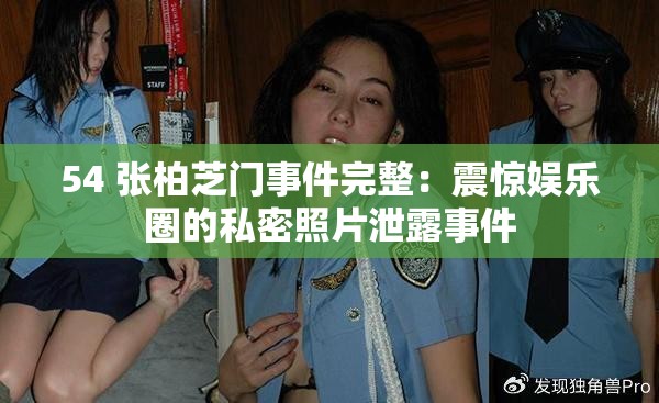 54 张柏芝门事件完整：震惊娱乐圈的私密照片泄露事件