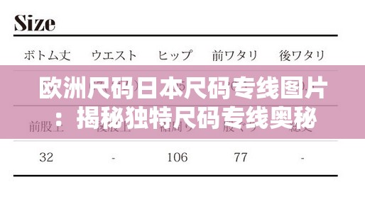 欧洲尺码日本尺码专线图片：揭秘独特尺码专线奥秘