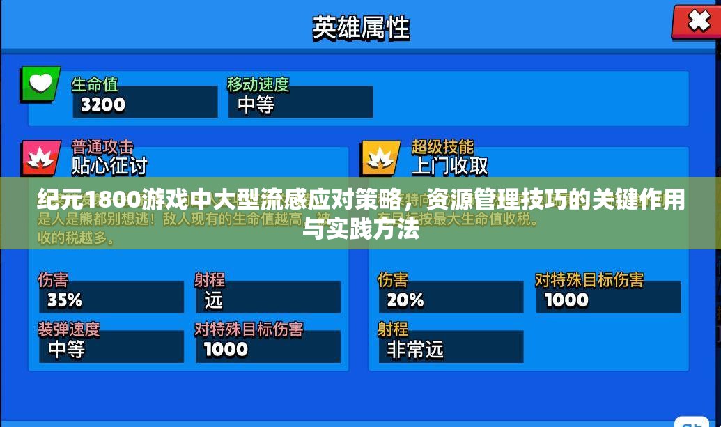 纪元1800游戏中大型流感应对策略，资源管理技巧的关键作用与实践方法