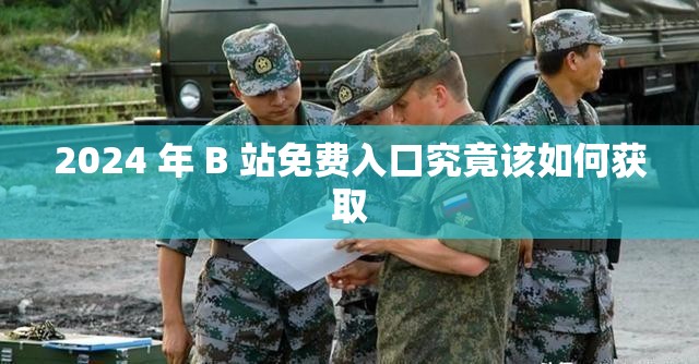 2024 年 B 站免费入口究竟该如何获取