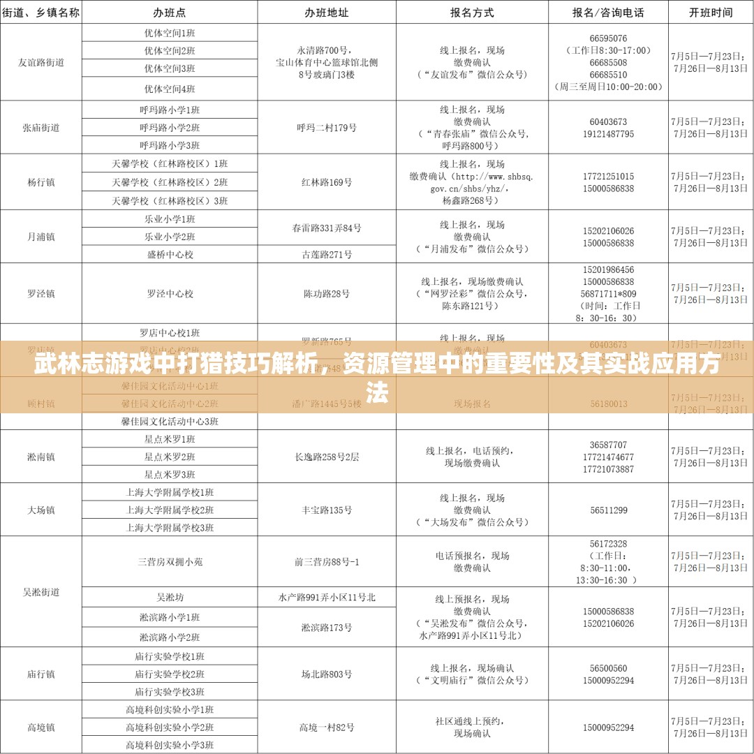 武林志游戏中打猎技巧解析，资源管理中的重要性及其实战应用方法