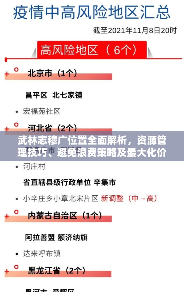 武林志穆广位置全面解析，资源管理技巧、避免浪费策略及最大化价值利用