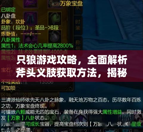 只狼游戏攻略，全面解析斧头义肢获取方法，揭秘隐藏佛堂宝藏之谜