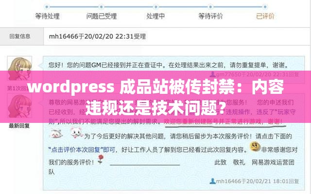 wordpress 成品站被传封禁：内容违规还是技术问题？