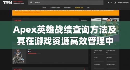 Apex英雄战绩查询方法及其在游戏资源高效管理中的应用解析