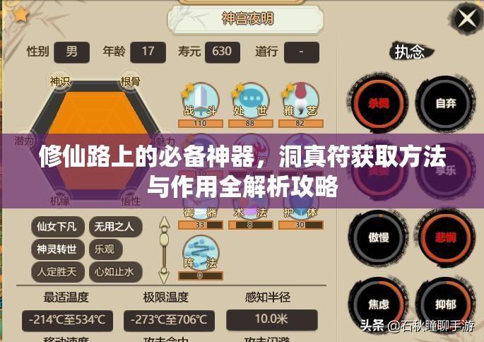 修仙路上的必备神器，洞真符获取方法与作用全解析攻略