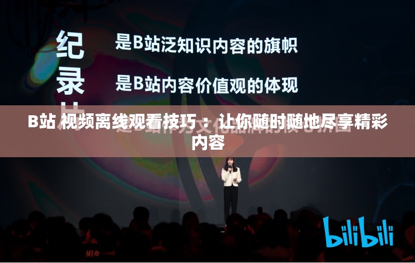 B站 视频离线观看技巧 ：让你随时随地尽享精彩内容