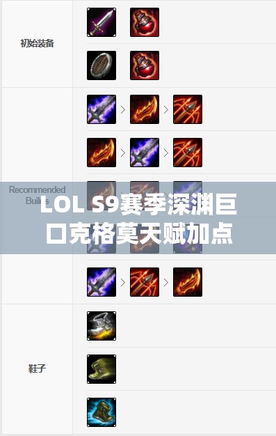 LOL S9赛季深渊巨口克格莫天赋加点与符文搭配全面深度解析