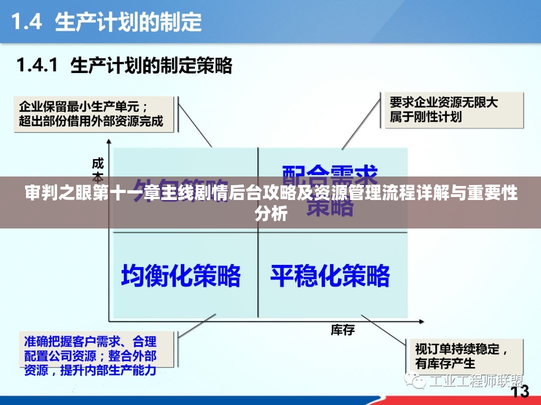 审判之眼第十一章主线剧情后台攻略及资源管理流程详解与重要性分析