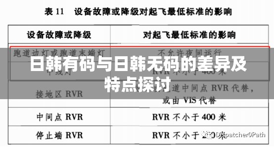 日韩有码与日韩无码的差异及特点探讨