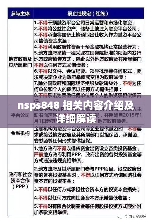 nsps848 相关内容介绍及详细解读