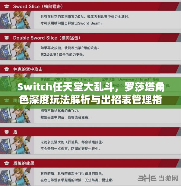 Switch任天堂大乱斗，罗莎塔角色深度玩法解析与出招表管理指南