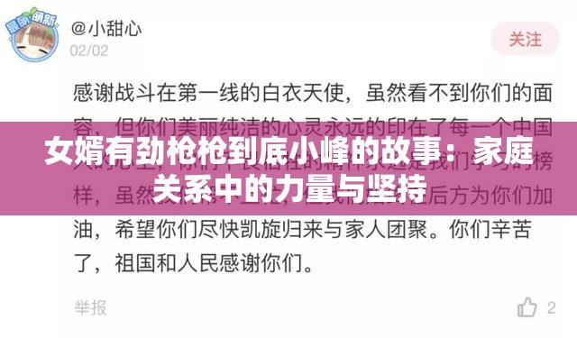 女婿有劲枪枪到底小峰的故事：家庭关系中的力量与坚持